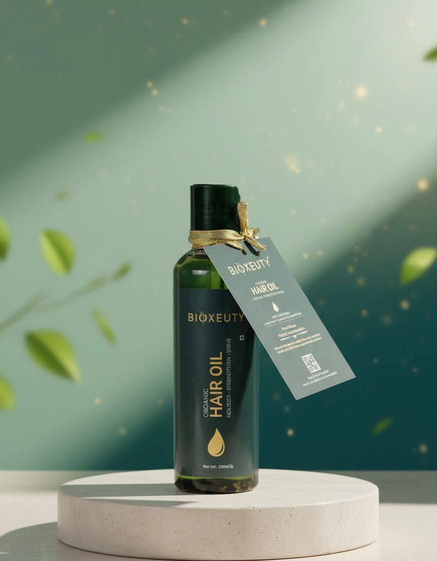 Bioxeuty অর্গানিক হেয়ার অয়েল - চুল পড়া রোধ, মজবুত এবং উজ্জ্বল চুলের জন্য (২০০ মিলি)