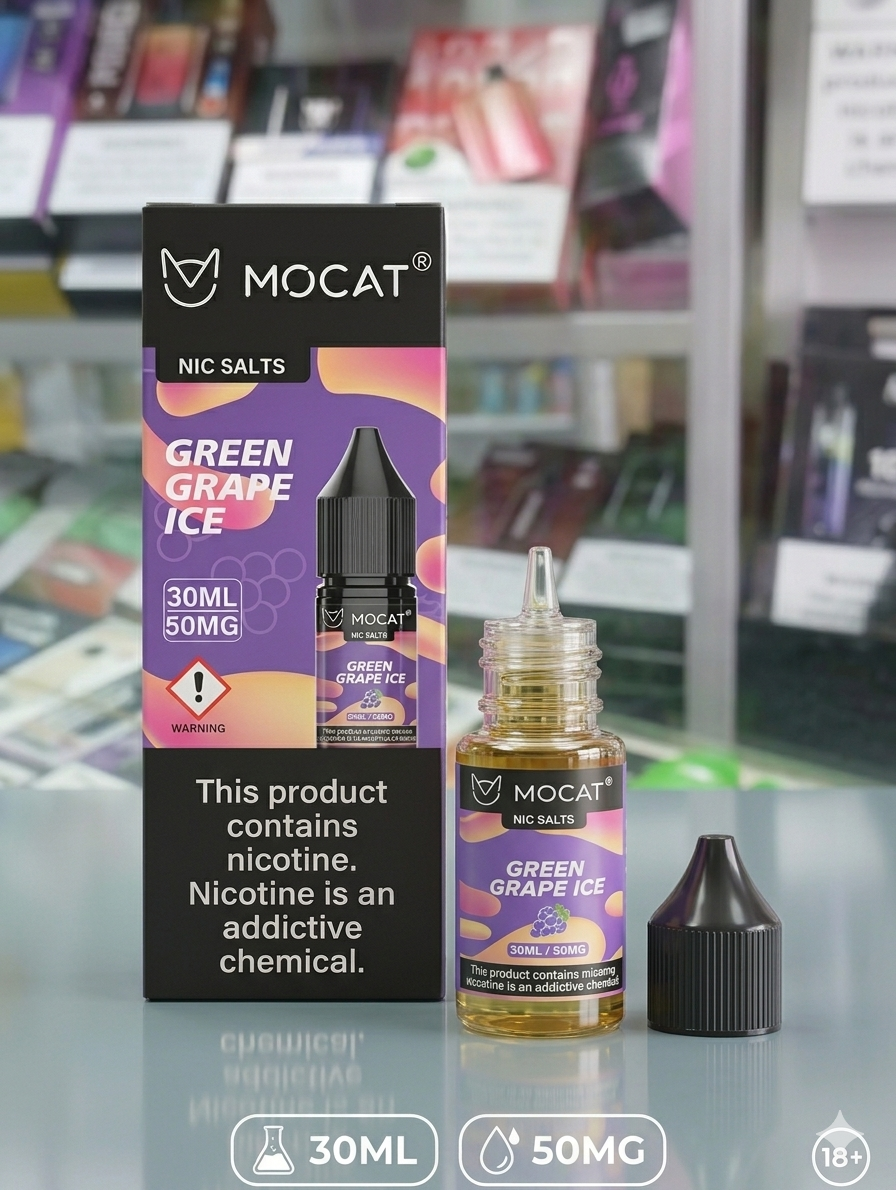 MOCAT Nic Salts - Green Grape Ice (30ml, 50mg)